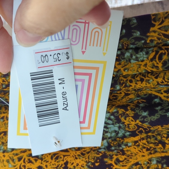 LuLaRoe Azure, size Medium NWT Gold and Plum - Picture 3 of 3
